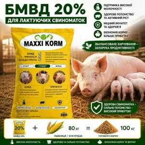 БМВД лактуючі на сайт БМВД 20% для лактирующих свиноматок
