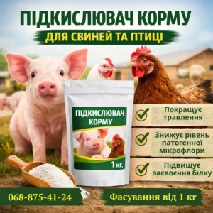 Підкислювач (для свиней та птиці)